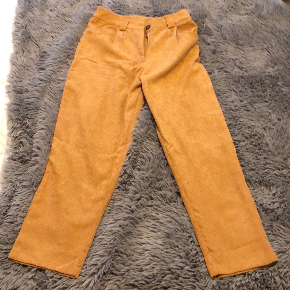 Orange/cream colored pant.